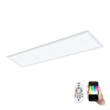 Eglo 32734 - LED RGBW Hämardatav pinnale kinnitatav/süvistatav panel 2in1 SALOBRENA-C LED/34W/230V valge + kaugjuhtimispult