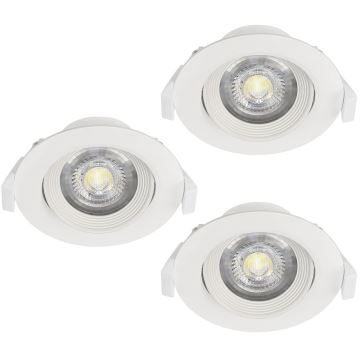 Eglo - Komplekt 3x süvistatud kohtvalgusti SARTIANO 3x LED/5W/230V