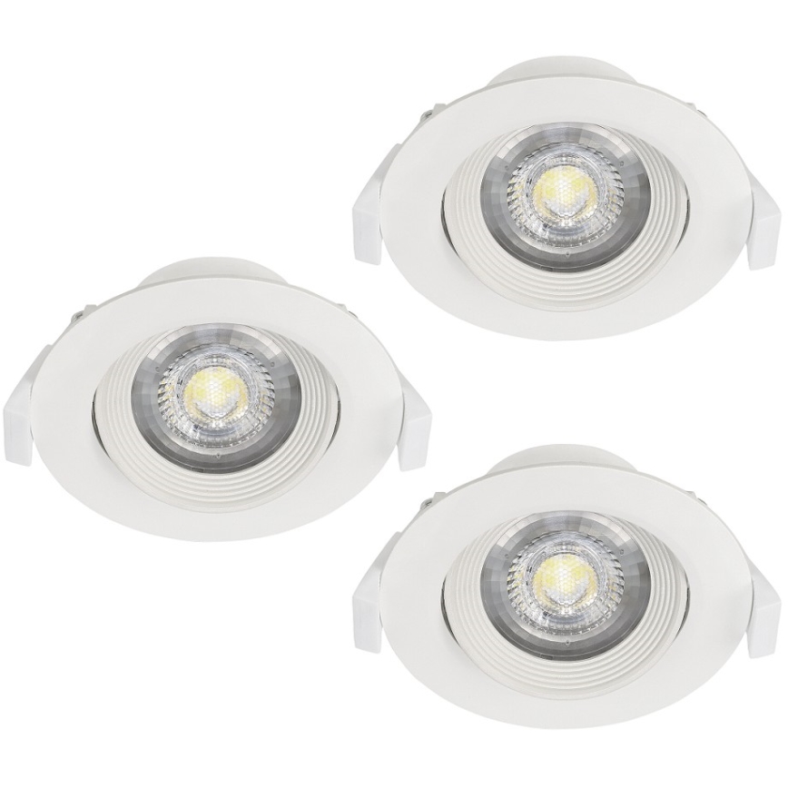 Eglo - Komplekt 3x süvistatud kohtvalgusti SARTIANO 3x LED/5W/230V