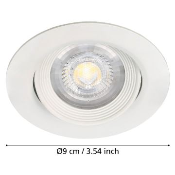 Eglo - Komplekt 3x süvistatud kohtvalgusti SARTIANO 3x LED/5W/230V