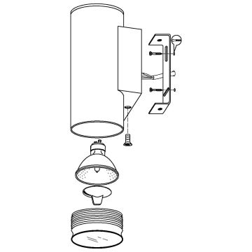 Eglo 33582 - LED RGBW Hämardatav väli seinavalgustus RIGA 2xGU10/5W/230V IP44