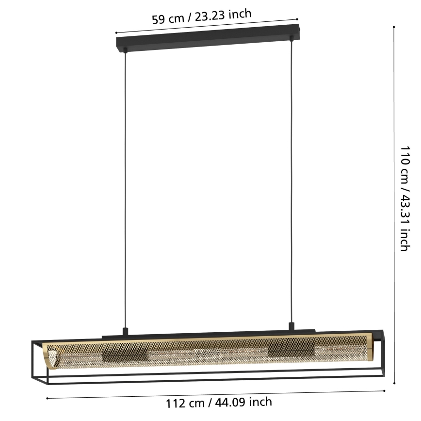 Eglo - Lühter 4xE27/40W/230V