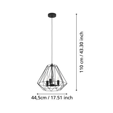 Eglo - Lühter 3xE14/40W/230V