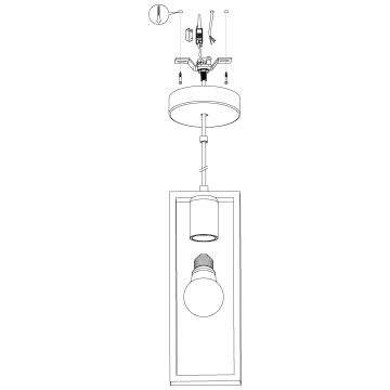 Eglo - Lühter 1xE27/60W/230V - FSC sertifitseeritud