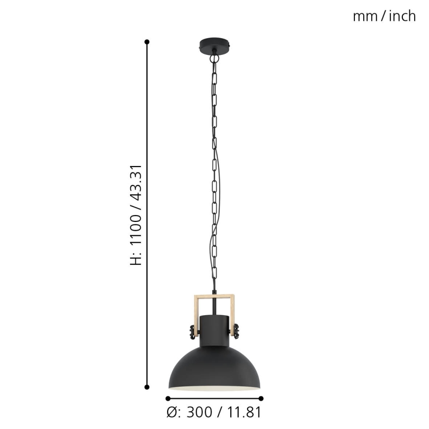 Eglo - Lühter 1xE27/28W/230V - FSC sertifitseeritud