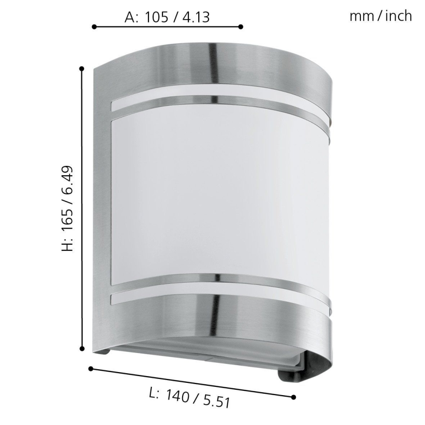 Eglo 74009 - Väli seinavalgusti ROSADA 1xE27/40W/230V IP44