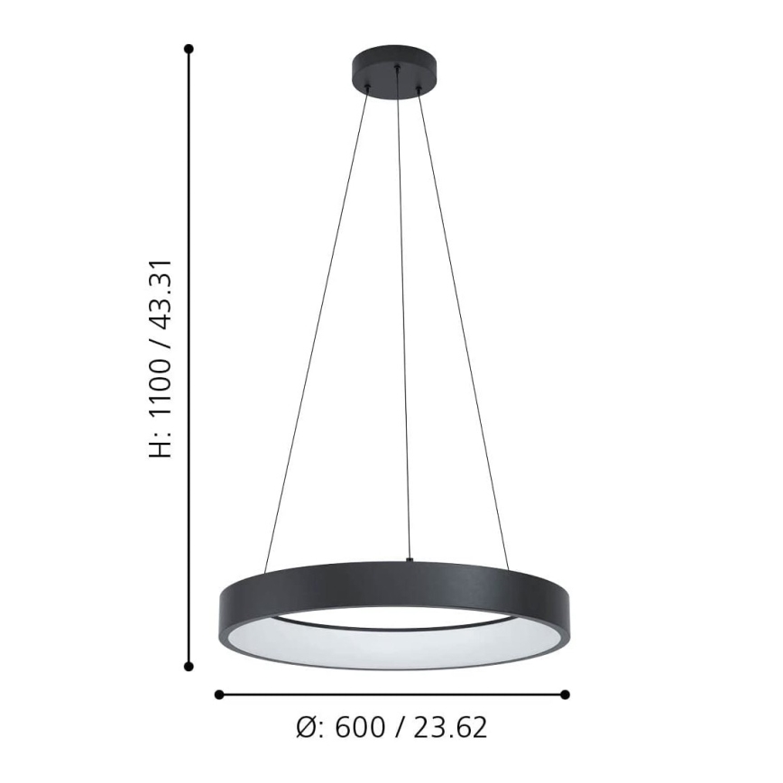 Eglo - LED RGBW Hämardatav lühter LED/26W/230V 2700-6500K ZigBee