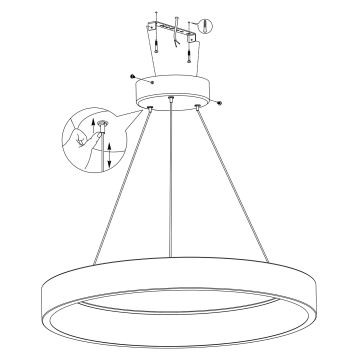 Eglo - LED RGBW Hämardatav lühter LED/26W/230V 2700-6500K ZigBee