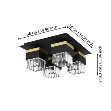 Eglo - Laevalgusti 4xE14/40W/230V