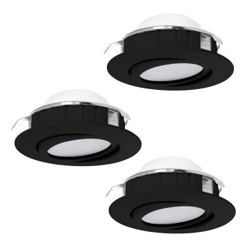 Eglo - KOMPLEKT 3x LED Hämardatav süvistatav valgusti PINEDA LED/5,5W/230V