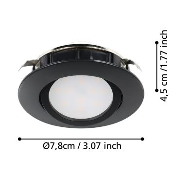 Eglo - KOMPLEKT 3x LED Hämardatav süvistatav valgusti PINEDA LED/5,5W/230V