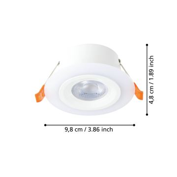 Eglo - LED Süvistatav valgusti LED/4,8W/230V valge