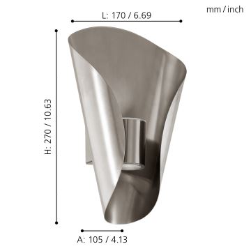 Eglo 94779 - LED välisvalgusti BOSARO 2x LED/2,5W/230V