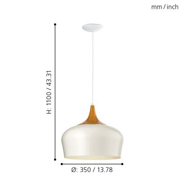 Eglo - Lühter 1xE27/60W/230V