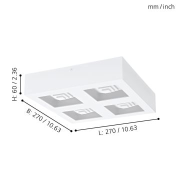 Eglo - LED-laevalgusti 4xLED/6.3W/230V