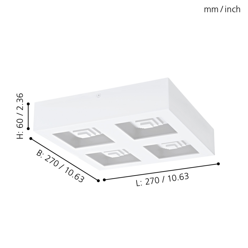 Eglo - LED-laevalgusti 4xLED/6.3W/230V