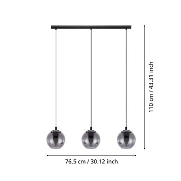 Eglo - Lühter 3xE27/40W/230V