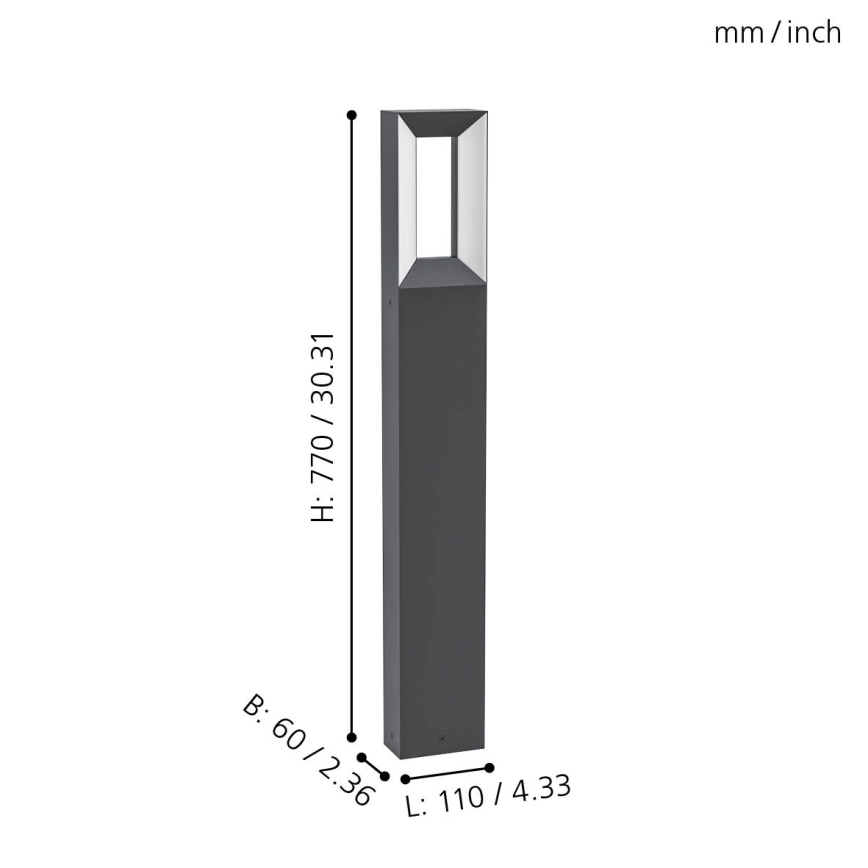 Eglo 98728 - LED Välivalgusti RIFORANO 2xLED/5W/230V IP44 77 cm