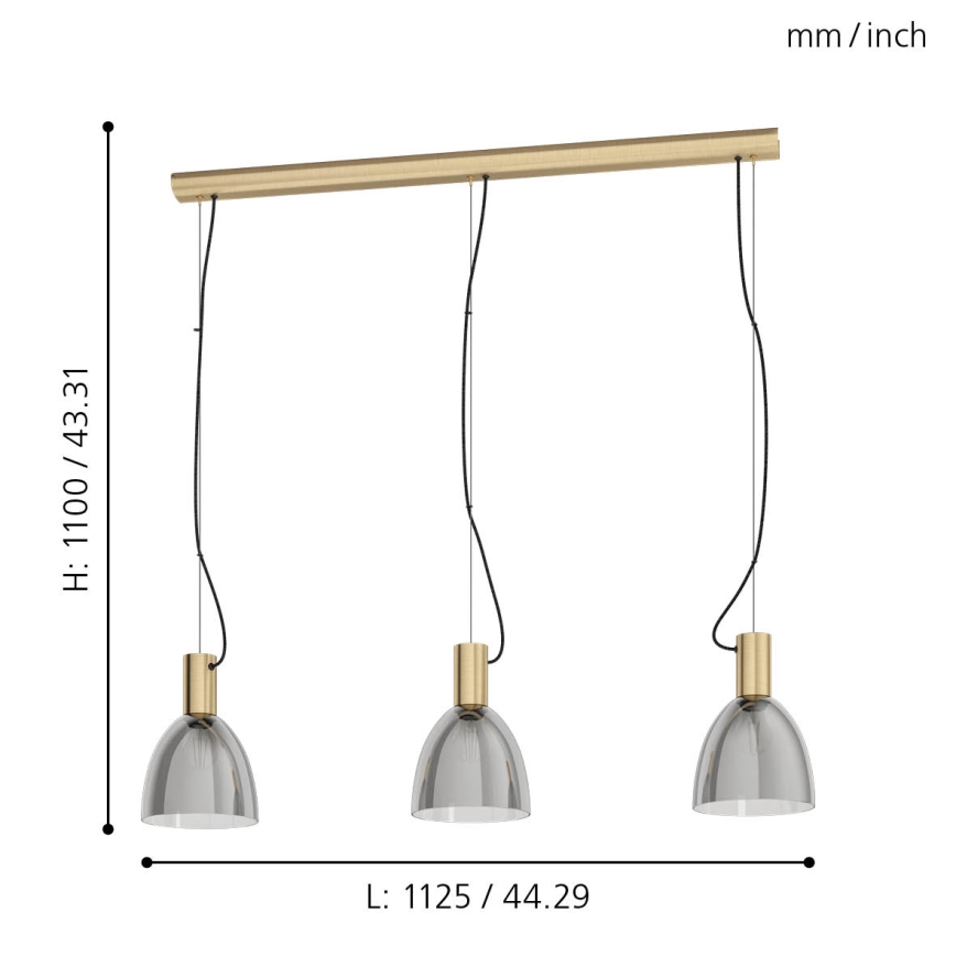 Eglo - Lühter 3xE27/40W/230V