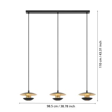 Eglo - LED Lühter 3xGU10/4,5W/230V