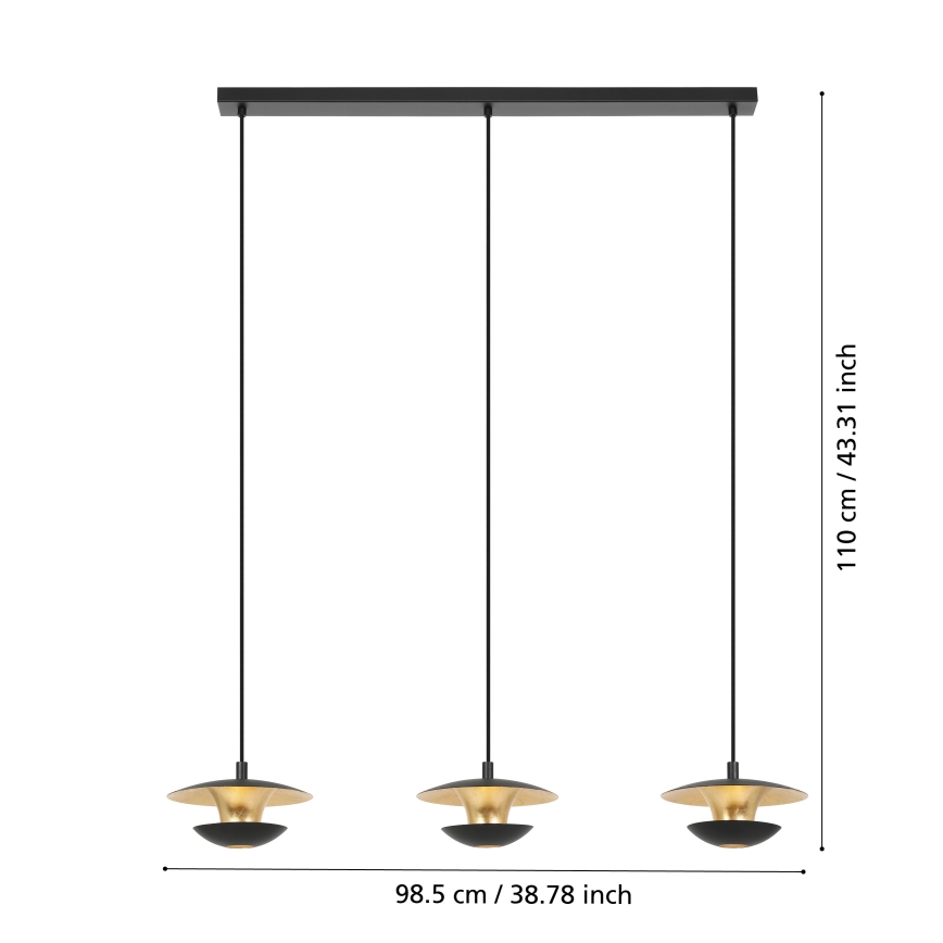 Eglo - LED Lühter 3xGU10/4,5W/230V