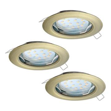 Eglo - KOMPLEKT 3x LED Süvistatav laevalgusti PENETO 3xGU10-LED/3W/230V