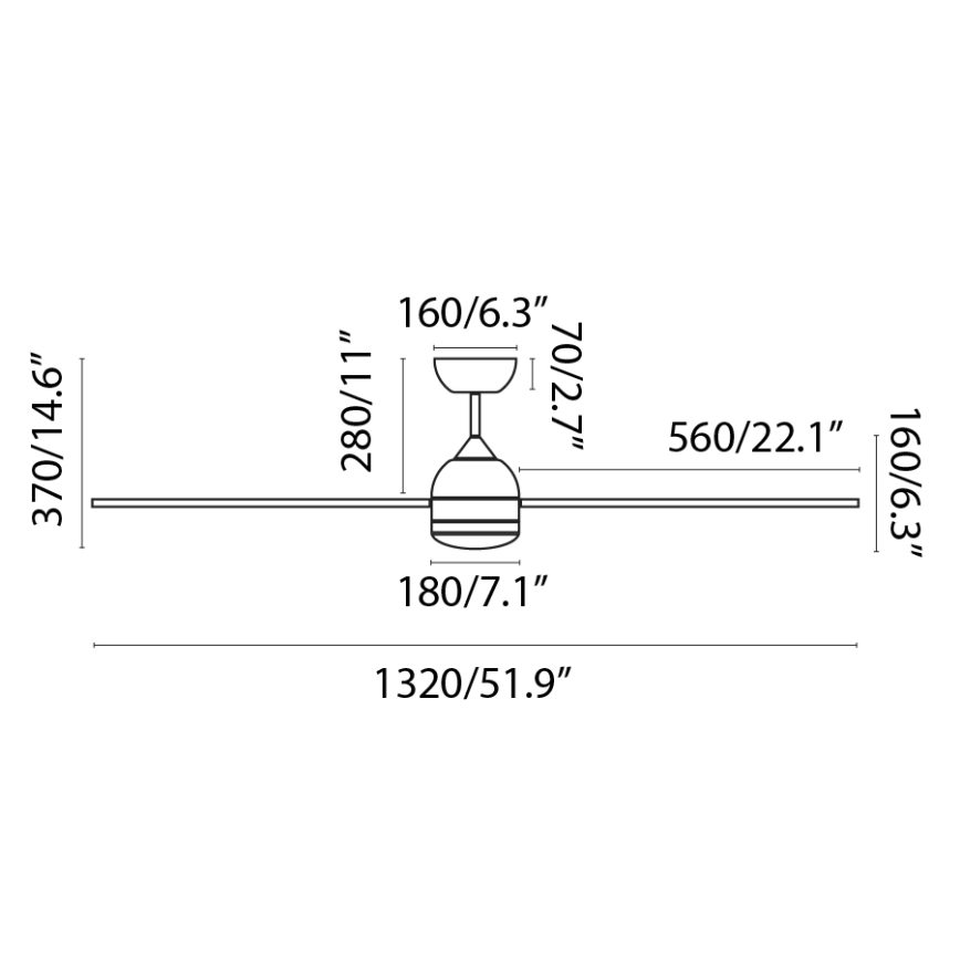 FARO 33524WP - LED Laeventilaator POROS L LED/19W/230V puit/valge d. 132 cm SMART + pult