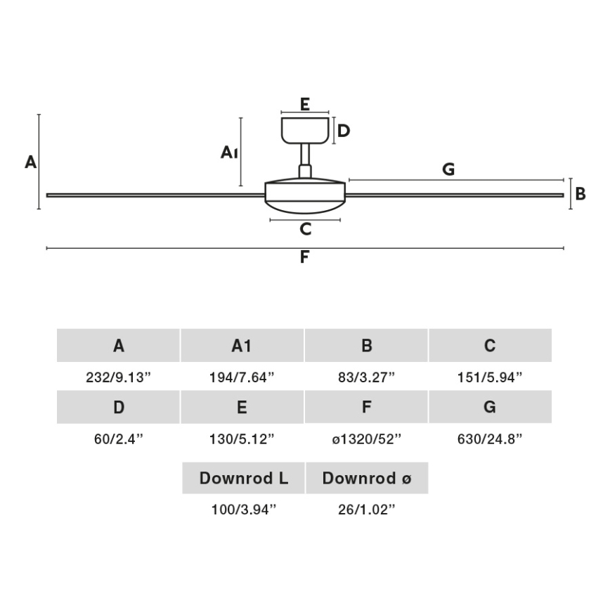 FARO 34291WP - Laeventilaator CRUISER L must d. 132 cm SMART + kaugjuhtimispult