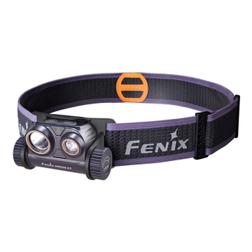 Fenix HM65RDTPRP - LED Laetav pealamp LED/USB IP68 1500 lm 300 h lilla/must