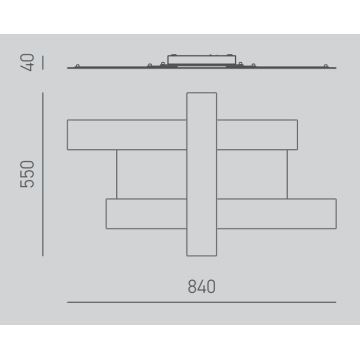 Gea Luce DOHA P M T - LED Laevalgusti DOHA LED/40W/230V 84 cm beež