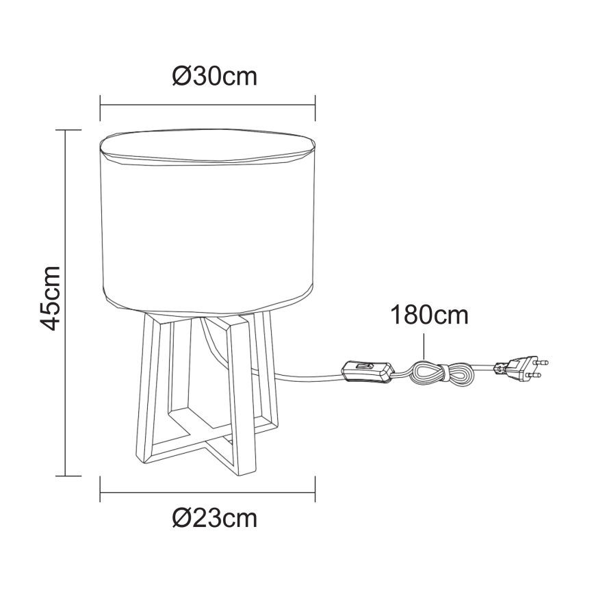 Globo - Laualamp 1xE14/40W/230V pruun