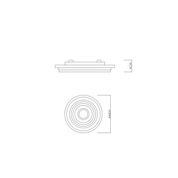 Globo 48011-46 - LED Hämardatav laevalgusti SABATINO LED/46W/230V + Pult