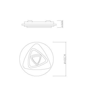 Globo 48012-46 - LED Hämardatav laevalgusti SABATINO LED/46W/230V + Pult