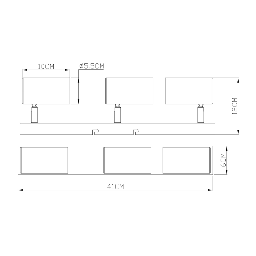 Globo - Kohtvalgusti 3xGU10/35W/230V must