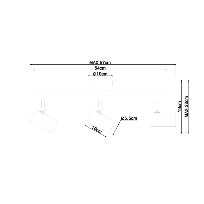 Globo - Kohtvalgusti 3xGU10/5W/230V puit/metall