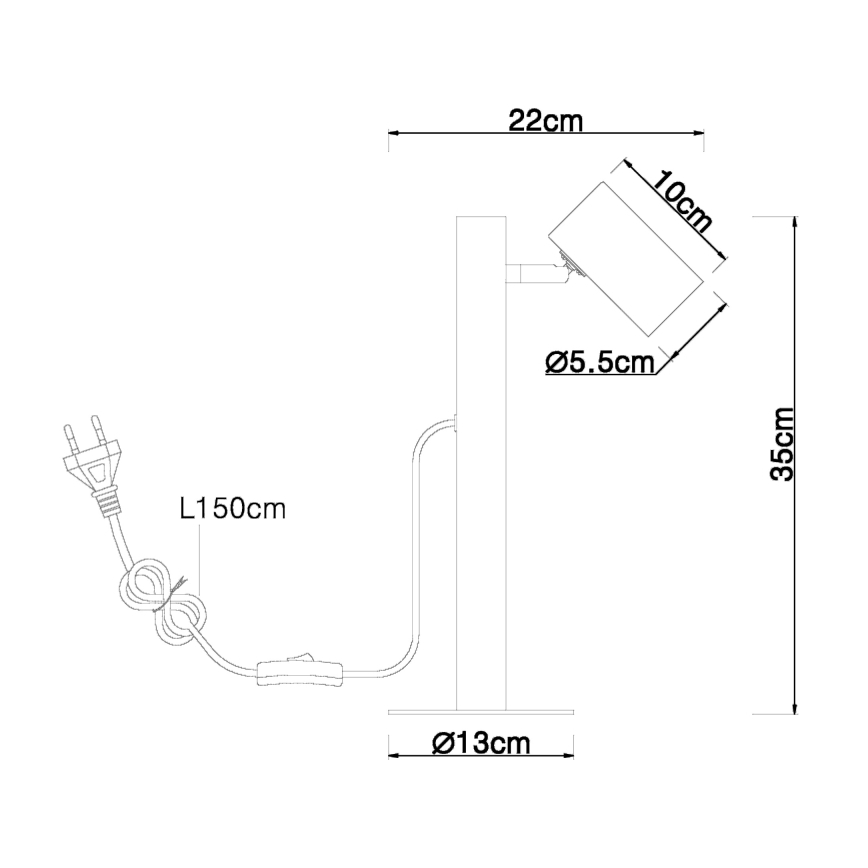 Globo - Laualamp 1xGU10/5W/230V puit/metall