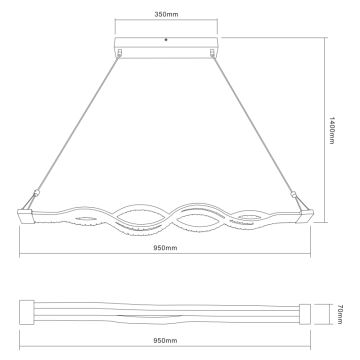 Globo 67109-30 - LED Hämardatav lühter PILLA 1xLED/30W/230V + juhtpult