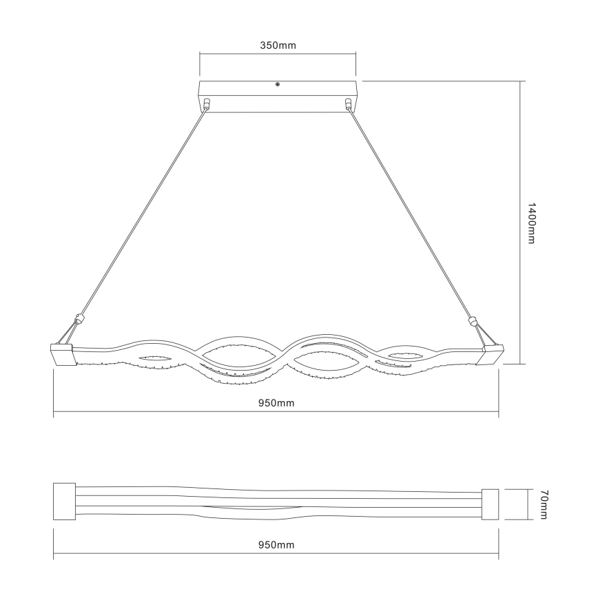 Globo 67109-30 - LED Hämardatav lühter PILLA 1xLED/30W/230V + juhtpult