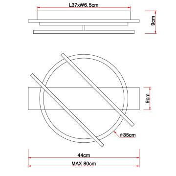 Globo - LED Laevalgusti LED/32W/230V