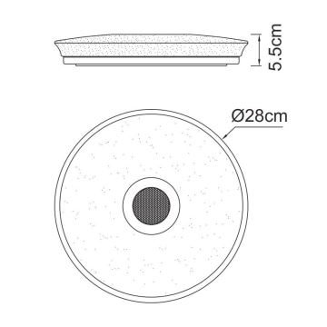 Globo - LED RGBW Hämardatav valgusti vannituppa kõlariga LED/18W/230V 3000-6500K IP44 + kaugjuhtimispult