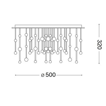 Ideal Lux - LED Hämardatav pinnale kinnitatav lühter ARMONY LED/55W/230V d. 50 cm valge