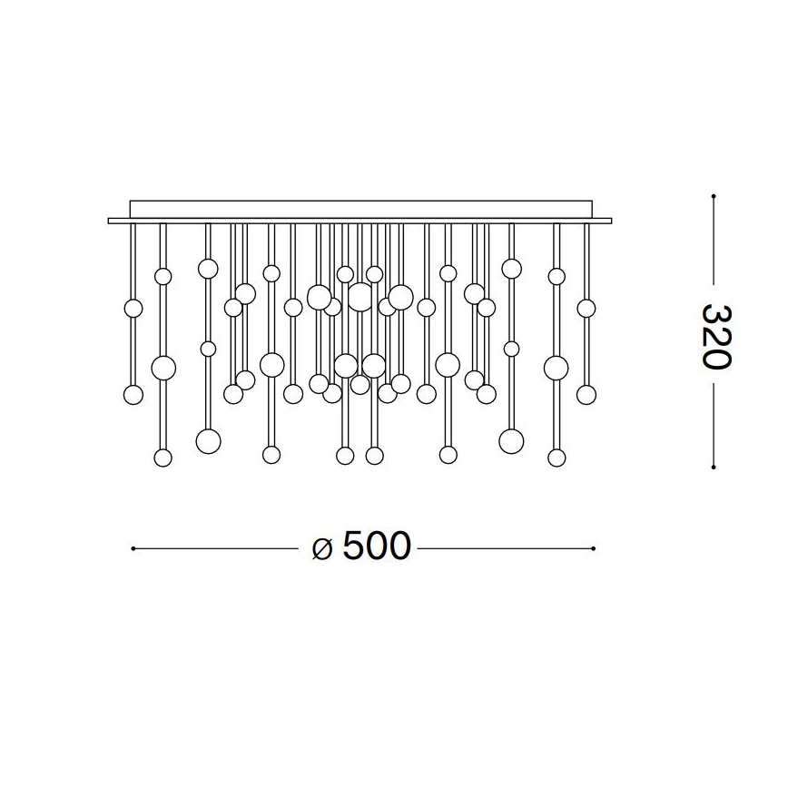 Ideal Lux - LED Hämardatav pinnale kinnitatav lühter ARMONY LED/55W/230V d. 50 cm valge