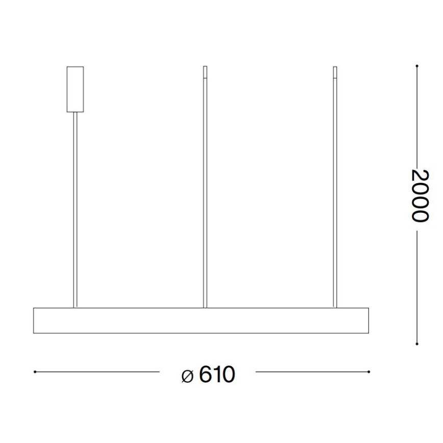 Ideal Lux - LED Lühter GEMINI LED/48W/230V d. 61 cm kuldne