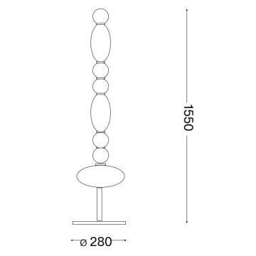 Ideal Lux - LED Põrandalamp LUMIERE LED/58W/230V