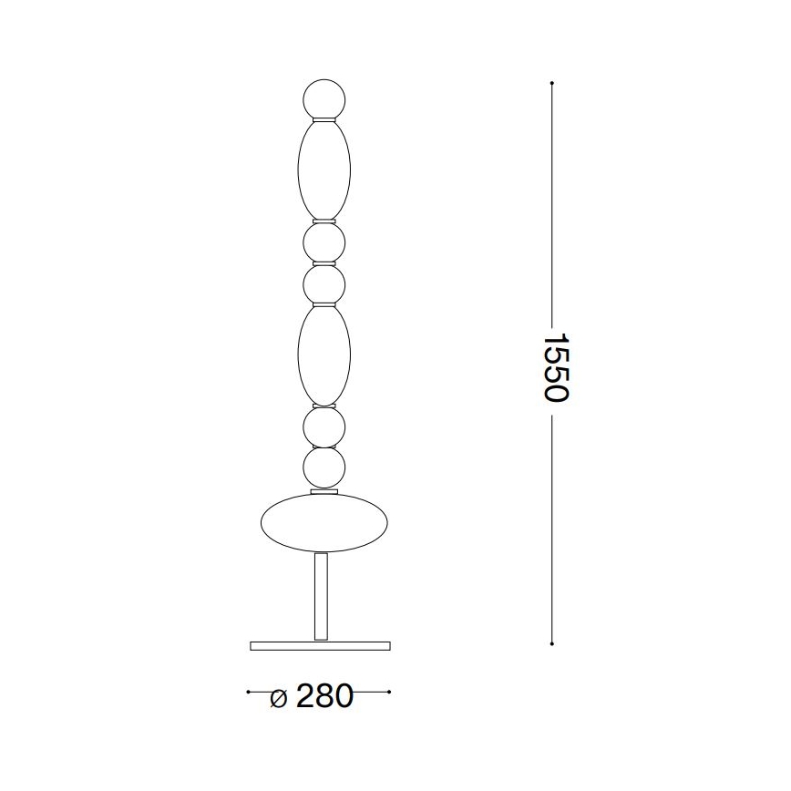 Ideal Lux - LED Põrandalamp LUMIERE LED/58W/230V