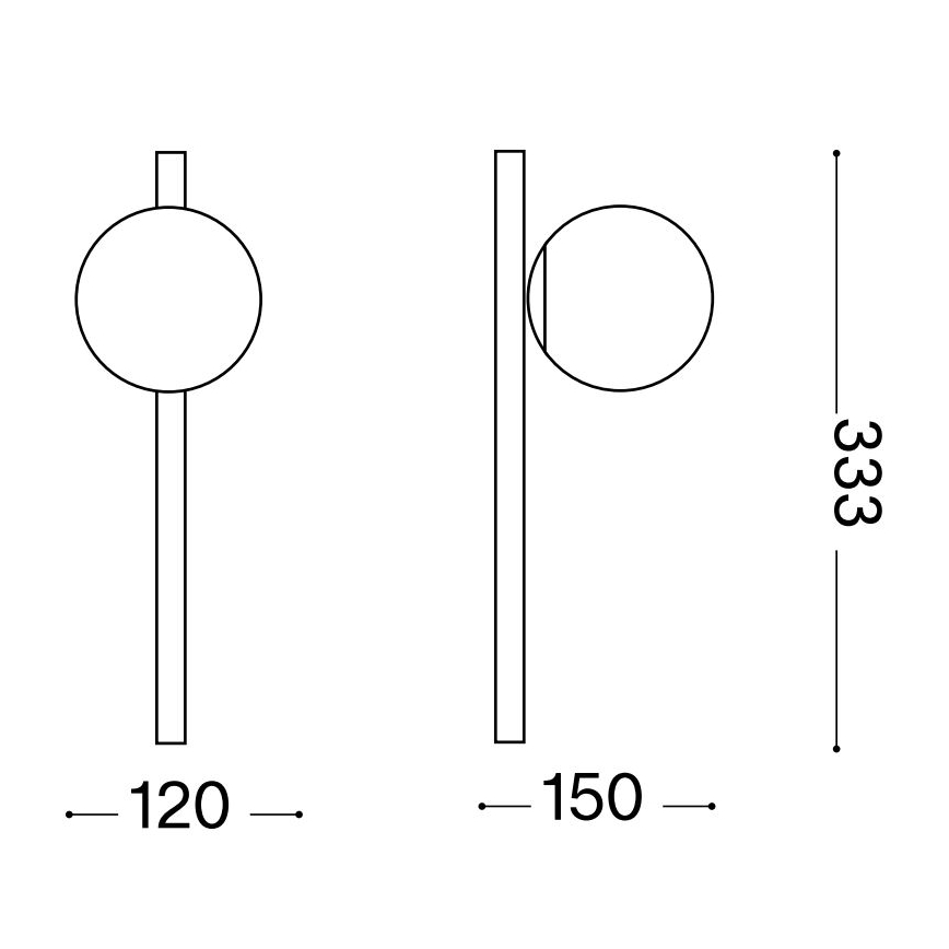 Ideal Lux - LED Seinavalgusti BINOMIO 1xG9/3W/230V kuldne