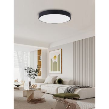 Immax NEO 07203L-LED Hämardatav laevalgusti RONDATE 65W/230V 3000-6000K Tuya must + kaugjuhtimispult