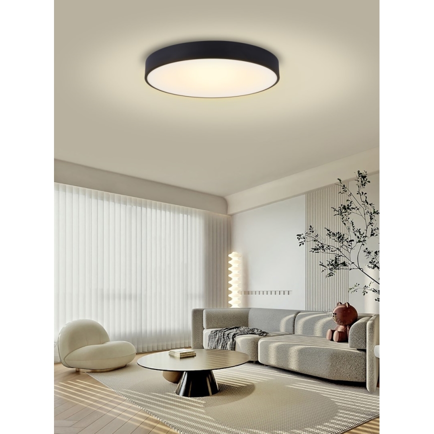 Immax NEO 07203L-LED Hämardatav laevalgusti RONDATE 65W/230V 3000-6000K Tuya must + kaugjuhtimispult