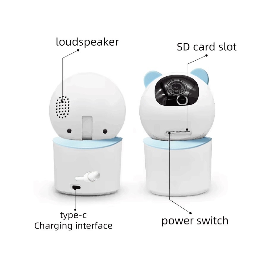 Immax NEO 07788L - Nutikaamera anduriga 355° 50° P/T 4MP Wi-Fi Tuya sinine