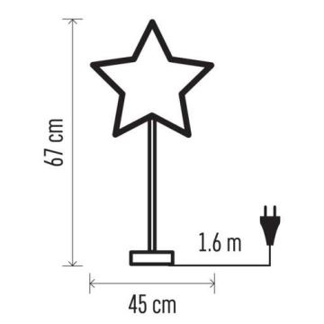 Jõulukaunistus 1xE14/25W/230V d. 45 cm valge